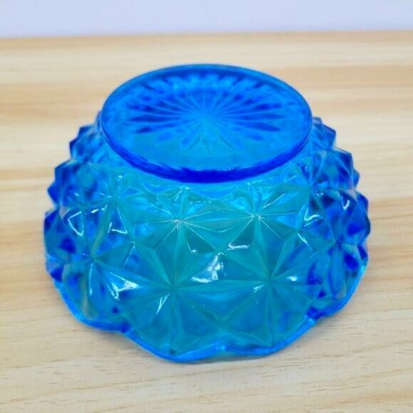 Vintage Monticello Indiana Glass Blue  Candy Dish - Picture 12 of 16